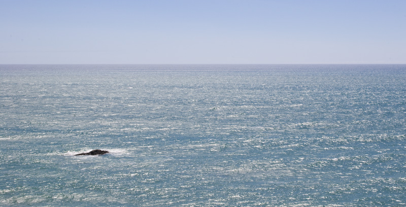 Waves Washing Over Lone Rock